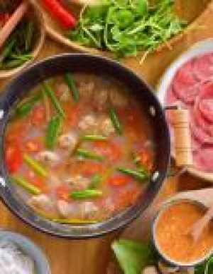 Lẩu bò nhúng mẻ