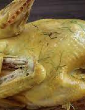 Gà ta hấp xả/hấp hành/hấp tỏi