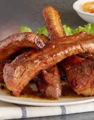 Sườn heo nướng muối ớt - sa tế