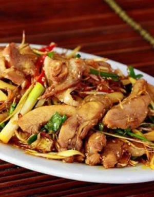 Vịt trời xào sả ớt