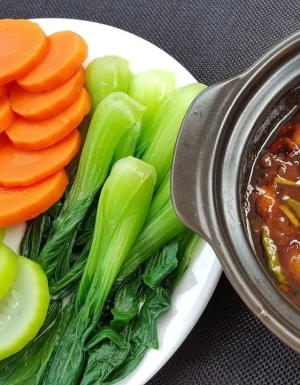 Rau luộc kho quẹt