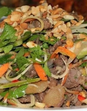 Gỏi bò bóp thấu