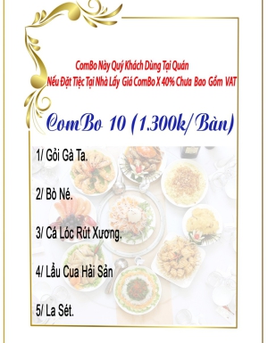 COMBO 10 (1.300K/BÀN)