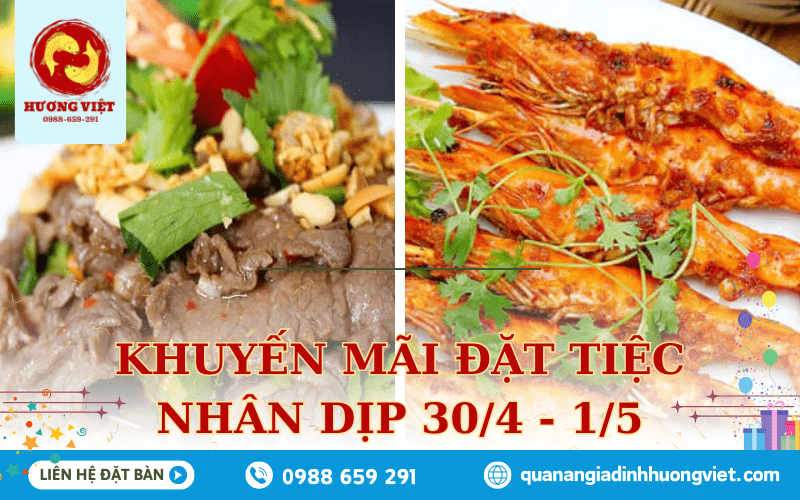 khuyến mãi đặt tiệc ngày lễ