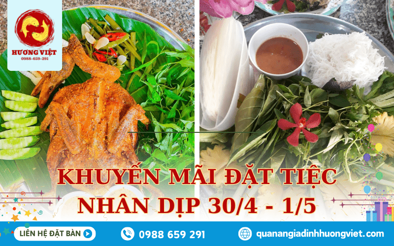 khuyến mãi đặt tiệc ngày lễ