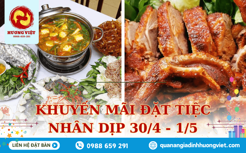 khuyến mãi đặt tiệc ngày lễ